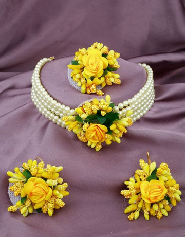 Artificial Flower Jewelry Set