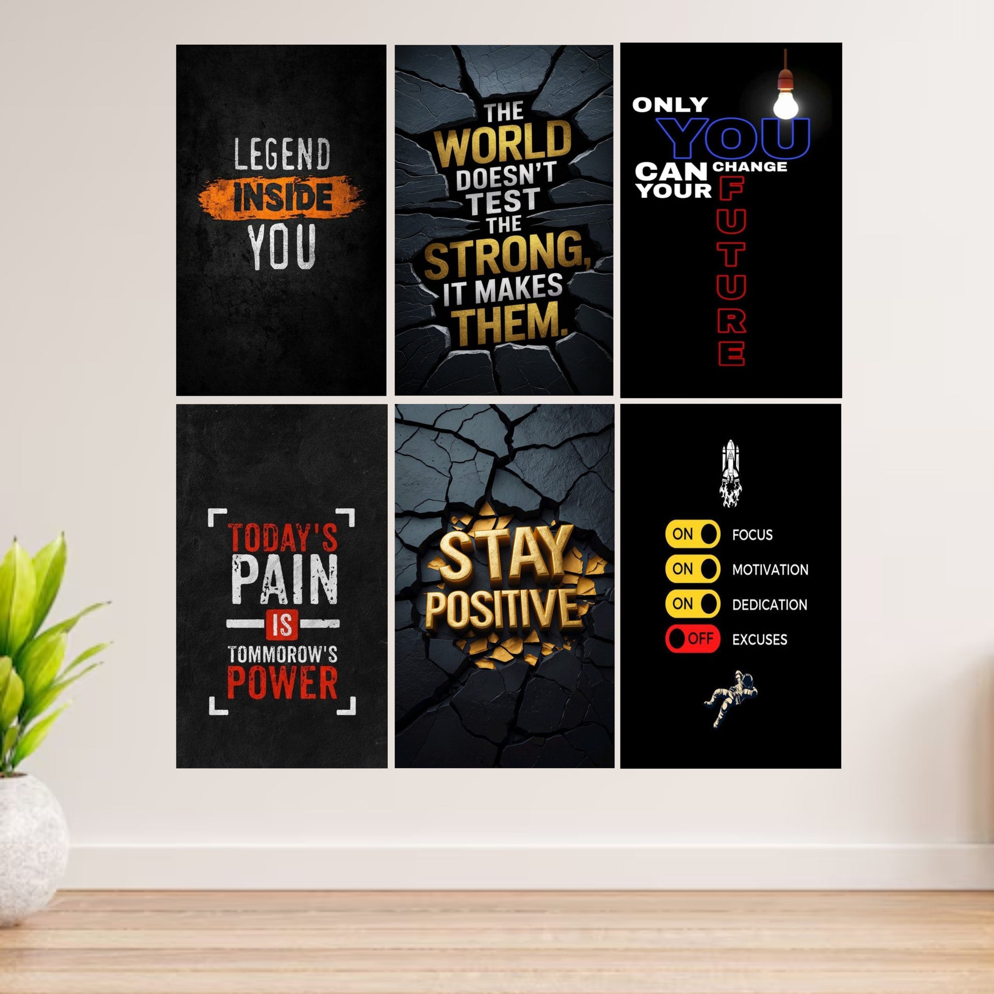 Set Of 6 Motivational Frames