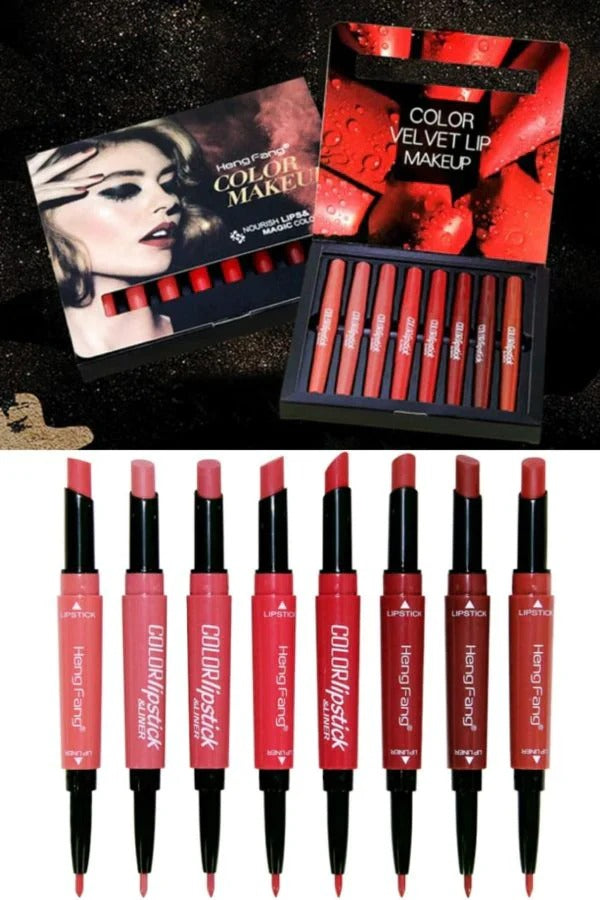 Pack Of 8 2-in-1 Matte Lipstick