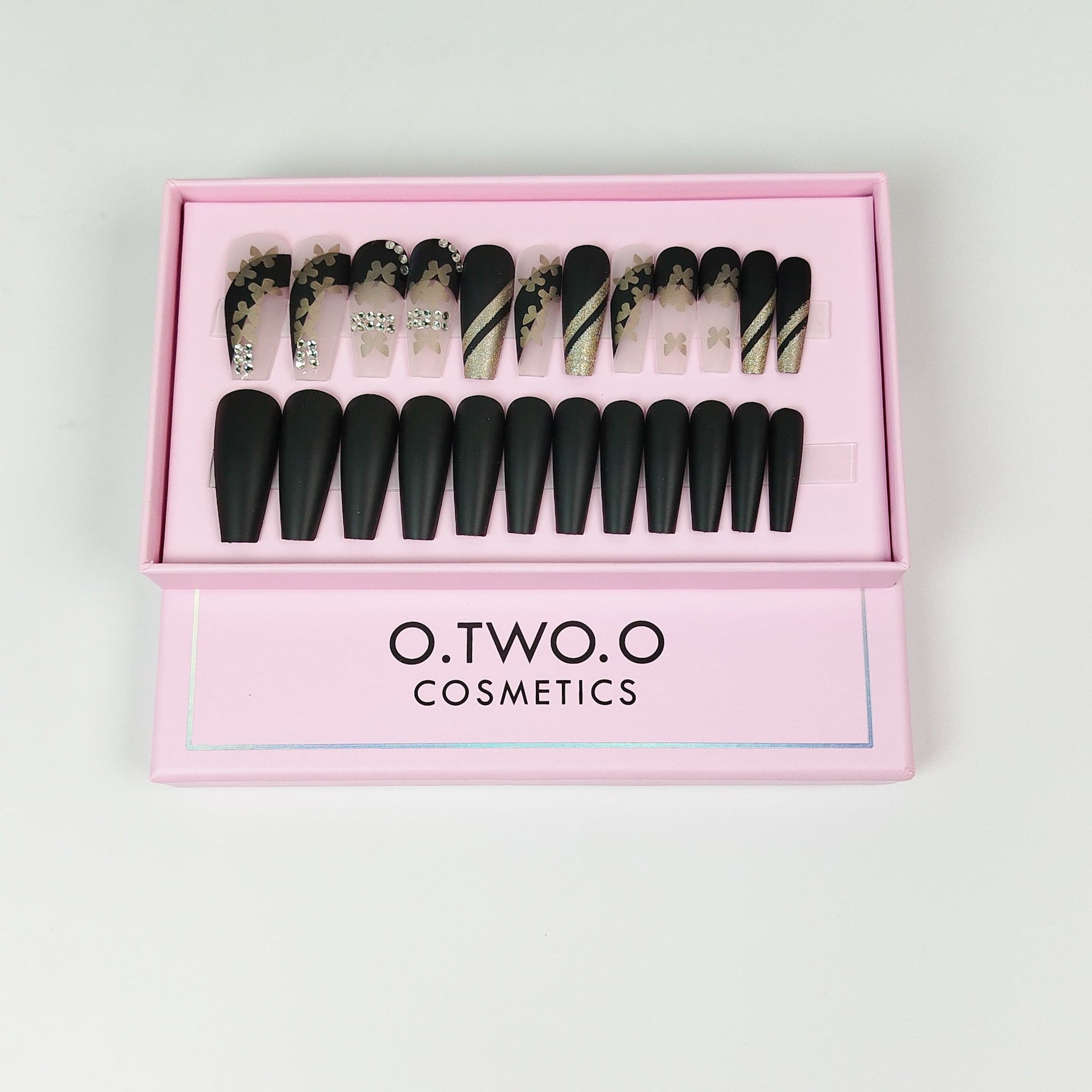 24 Pcs Black Matte Perfection – O.two.o Nail Polish