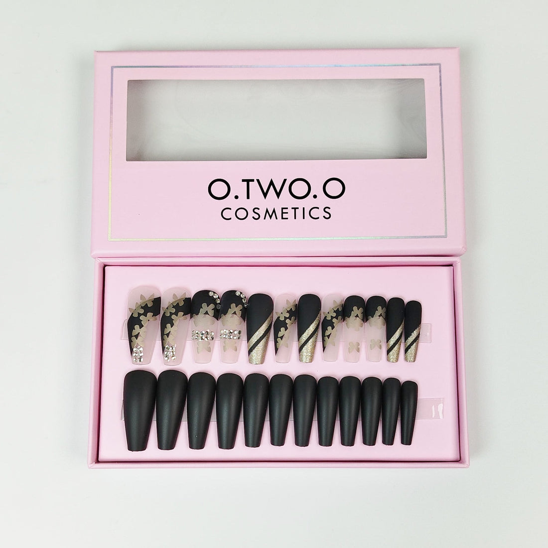 24 Pcs Black Matte Perfection – O.two.o Nail Polish