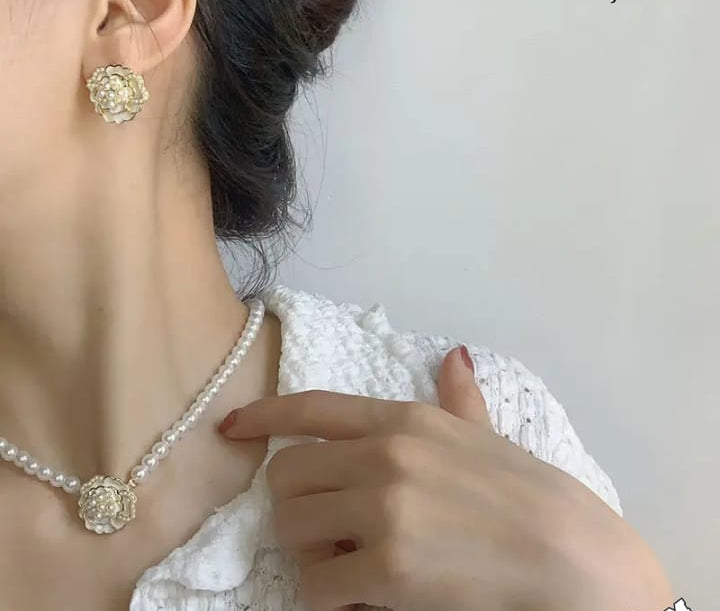 Flower Pearl Stone Set